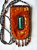 Orange cell phone/reading glasses holder